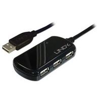 LINDY 8m USB 2.0 Active Extension Pro 4 Port Hub