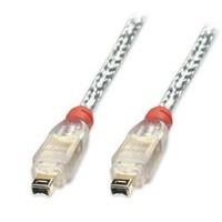 LINDY FireWire Cable - Premium 4 Pin Male to 4 Pin Male Transparent 20m