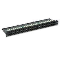 lindy 19 cat6 1u 48 port rj 45 patch panel unshielded black