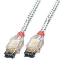 lindy firewire cable premium 6 pin male to 6 pin male transparent 10m