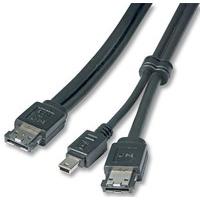 Lindy eSATAp to eSATA + Usb Mini B Cable 1m