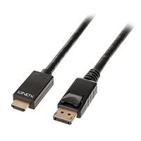 LINDY 0.5 m 4K DisplayPort to HDMI Adapter Cable