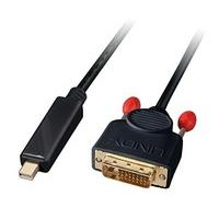 LINDY 1m Mini DisplayPort Male to DVI-D Male Cable, Black, 