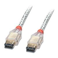 LINDY FireWire Cable - Premium 6 Pin Male to 6 Pin Male Transparent 20m