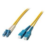 lindy 30m fibre optic patch lead os1 lc to sc connectors 9125m