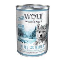 Little Wolf of Wilderness Saver Pack 24 x 400g - Blue River Junior - Chicken & Salmon