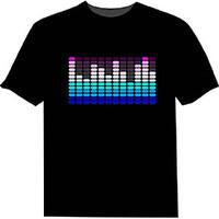 light up led t shirts sound activated led lights cotton novelty 2 aaa  ...