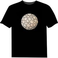 Light Up LED T-shirts Sound activated LED lights Cotton Novelty 2 AAA Batteries