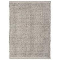 light grey flatweave viscose wool rug corfu 160x230