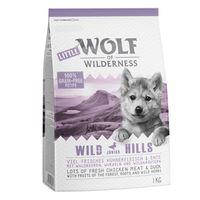 little wolf of wilderness puppy starter pack dry food 1kg wet food 6 x ...