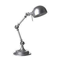 Library Adjustable Table Lamp Metal Silver