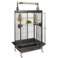 Liberta Cambridge Medium Parrot Cage with Play Top 2nd Edition in Dark Grey