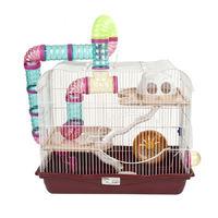 Little Zoo Harvey Hamster Cage with Tube System in Brown