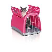 Linus Cabrio Cat Carrier Basket - Pink - 50 x 32 x 35cm (20 x 12.5 x 14\