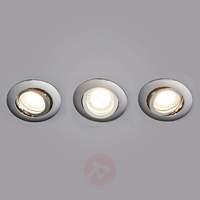 Lisara - 3 piece LED spotlight in chrome, round