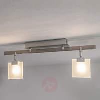 Livius LED ceiling light, square glass shades