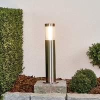 Linear LED pillar light Ellie, stainless steel