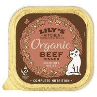 lilys kitchen cat organic beef tray 85g