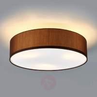 light brown fabric ceiling light sebatin e27 leds