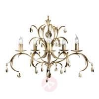 Lily Chandelier Playful Bronze Metallic Five Bulbs