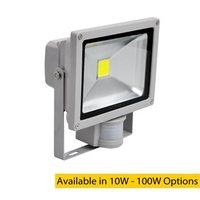 Lighthouse IP65 Ultra Efficient LED Grey Aluminium PIR Floodlight