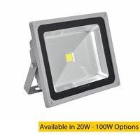 Lighthouse IP65 Ultra Efficient LED Grey Aluminium Photocell Floodlight