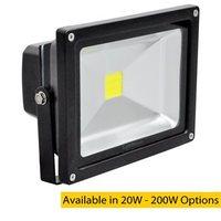 Lighthouse IP65 Ultra Efficient LED Black Aluminium Photocell Floodlight