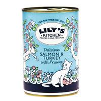 lilys salmon turkey w prawns for cats 400g