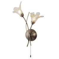 lily antique brass 2 light wall lamp