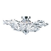 Lima Chrome Floral Semi Flush 6 Lamp Ceiling Light