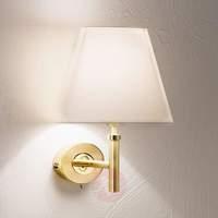 Lilly Fabric Wall Light with Shade Brass