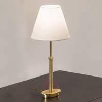 lilly fabric table light with shade brass