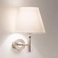Lilly Nickel Wall Light with Fabric Shade