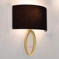 Lima - wall light in gold with black lampshade