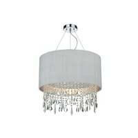 LIZ0115/SI Lizard Pendant Light With Ivory Shade With Silver Lining