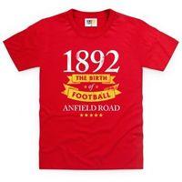 Liverpool - Birth of Football Kid\'s T Shirt