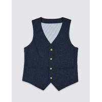 Linen Blend Waistcoat (3-14 Years)