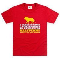 lions 2013 statistics kids t shirt