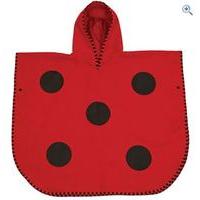 LittleLife Animal Poncho Towel - Ladybird - Colour: Red