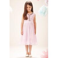 Lilac Embellished Front Party Dress	Lilac Embellished Front Party Dress