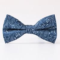 Light Blue Paisley A Formal Butterfly Bow Tie