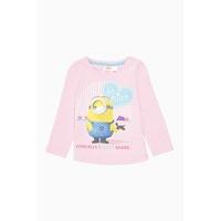 Light Pink Minion Printed T-Shirt