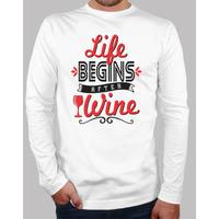 life begins after wine - m / l boy