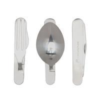 Lifeventure Knife, Fork, Spoon - Folding Cutlery Set, Silver