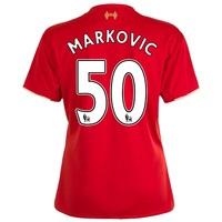 Liverpool Home Shirt 2015/16 - Womens Red with Markovic 50 printing