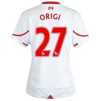 Liverpool Away Shirt 2015/16 - Womens White with Origi 27 printing