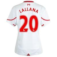 Liverpool Away Shirt 2015/16 - Womens White with Lallana 20 printing