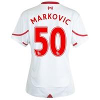 Liverpool Away Shirt 2015/16 - Womens White with Markovic 50 printing