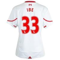 Liverpool Away Shirt 2015/16 - Womens White with Ibe 33 printing