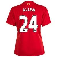 Liverpool Home Shirt 2015/16 - Womens Red with Allen 24 printing